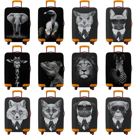 Animal Print Elastic Luggage Cover (18–32″)