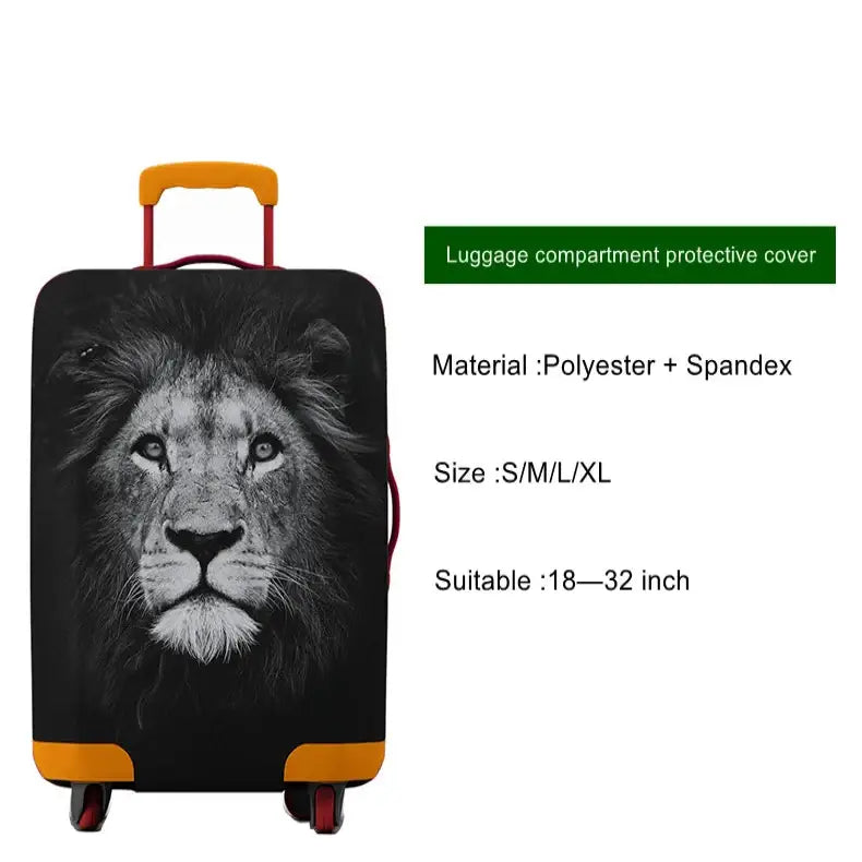 Animal Print Elastic Luggage Cover (18–32″)