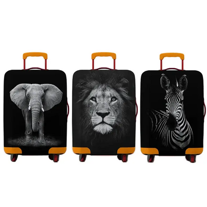 Animal Print Elastic Luggage Cover (18–32″)