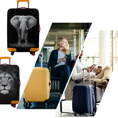 Animal Print Elastic Luggage Cover (18–32″)
