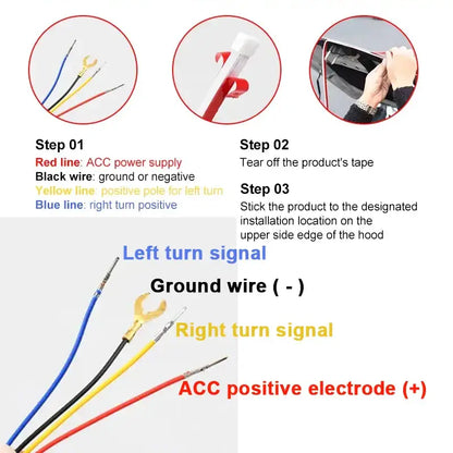 APP-Controlled LED Car Hood Light Strip (12V)