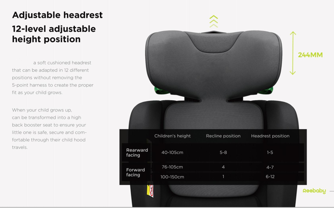 360° Rotating Baby Car Seat – Baby Brightness ProtecMax Grey - image 13