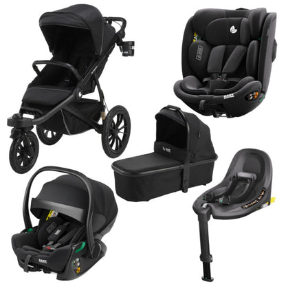 Pre-order Hill All Terrain Jogging Baby Stroller + Carrycot + Reclining Infant Capsule + 360 Car Seat and Rotating ISOFIX Bas