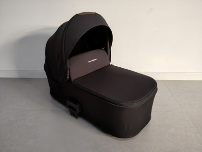 Newborn Pram – EasyGo 1+ Three Wheel Stroller with Carrycot, Car Seat and Rotating ISOFIX Base (Black)