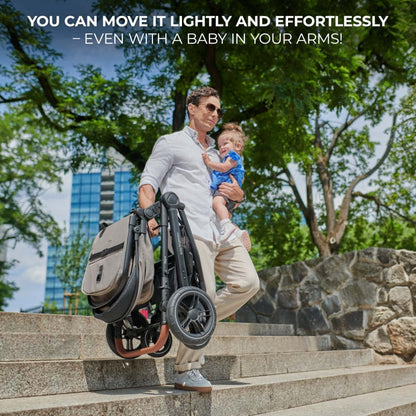 Pre-order Skyra 2-in-1 Newborn Pram & Bassinet Stroller and Car Seat (Grey) - image 19