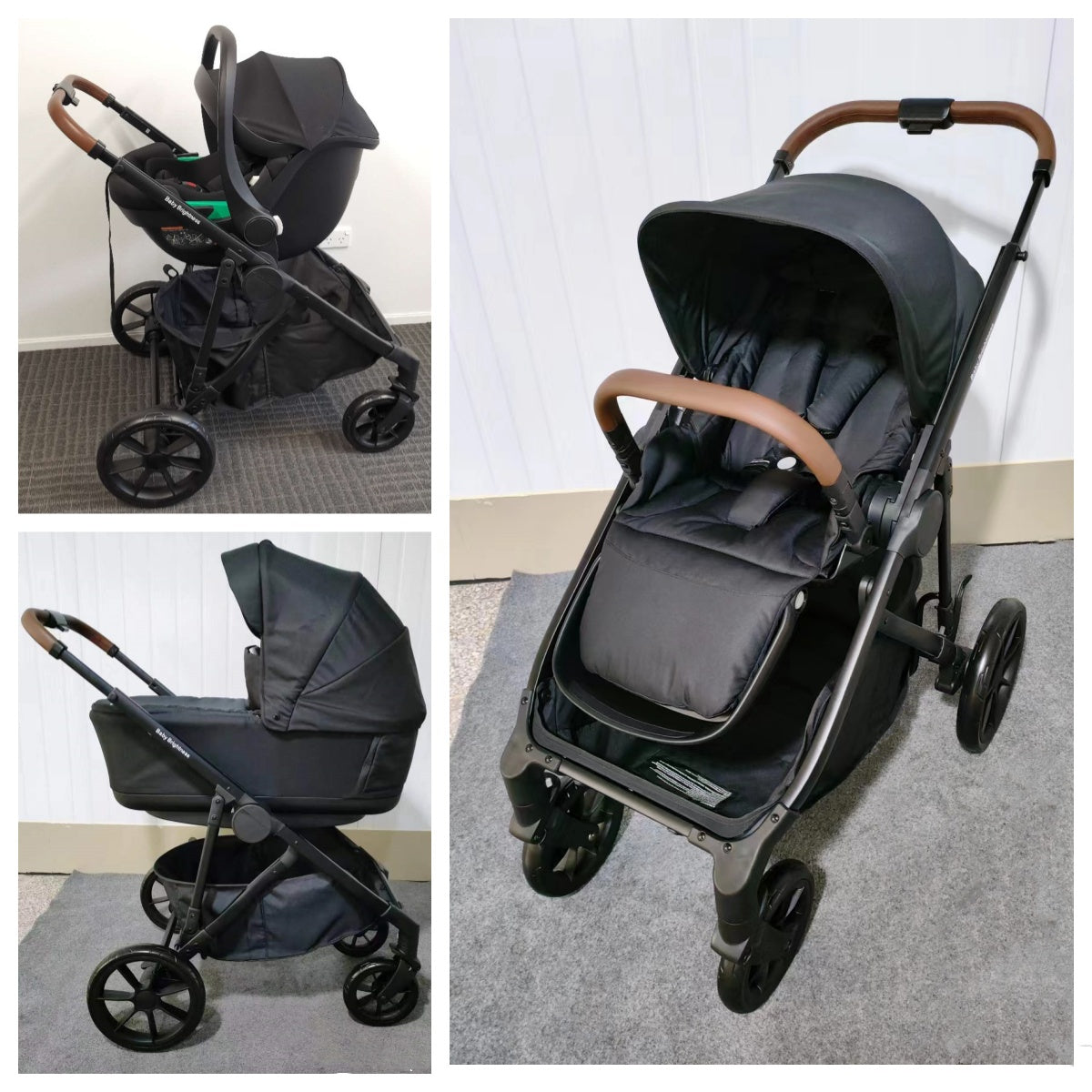 Double Pram – Luxe Twin Stroller with Bassinet, Car Seat and Rotating ISOFIX Base
