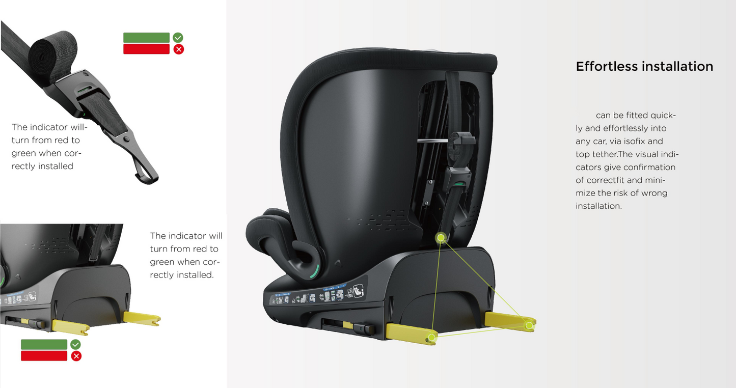 360° Rotating Baby Car Seat – Baby Brightness GuardianMax 1+ Black