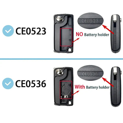 Flip Remote Car Key HU83 VA2 for Citroen C2–C6 & Peugeot 207–807