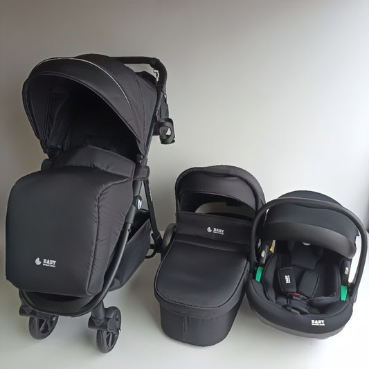 Baby Brightness Poplar baby stroller with carrycot and capsule Black