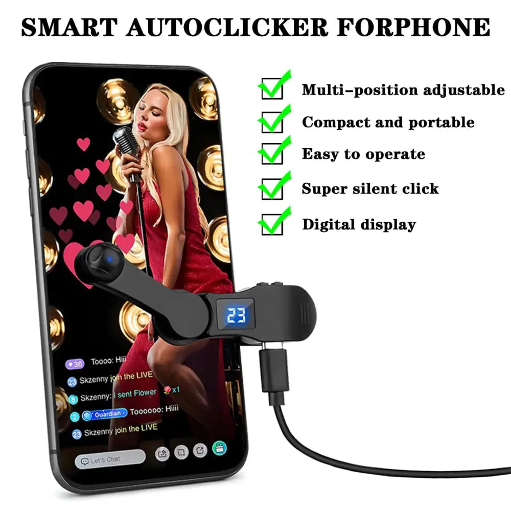 Auto Screen Clicker USB Touch Tapper for Smartphones