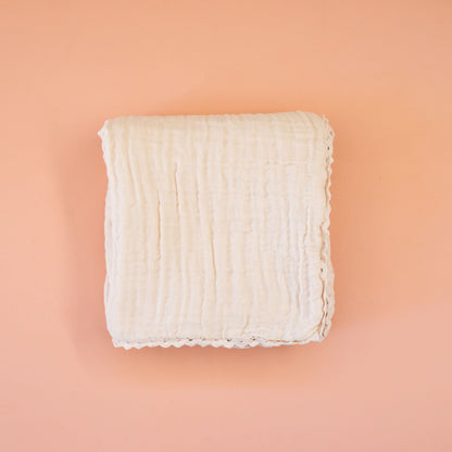 Cotton Gauze swaddle blanket - Beige