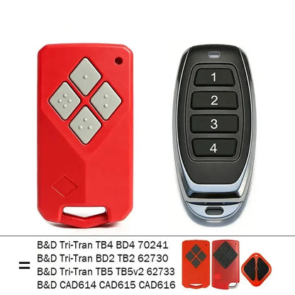 433MHz Garage Door Remote Control for B&D Tritran TB5/TB5v2, Compatible with TB2, TB4, BD2, BD4