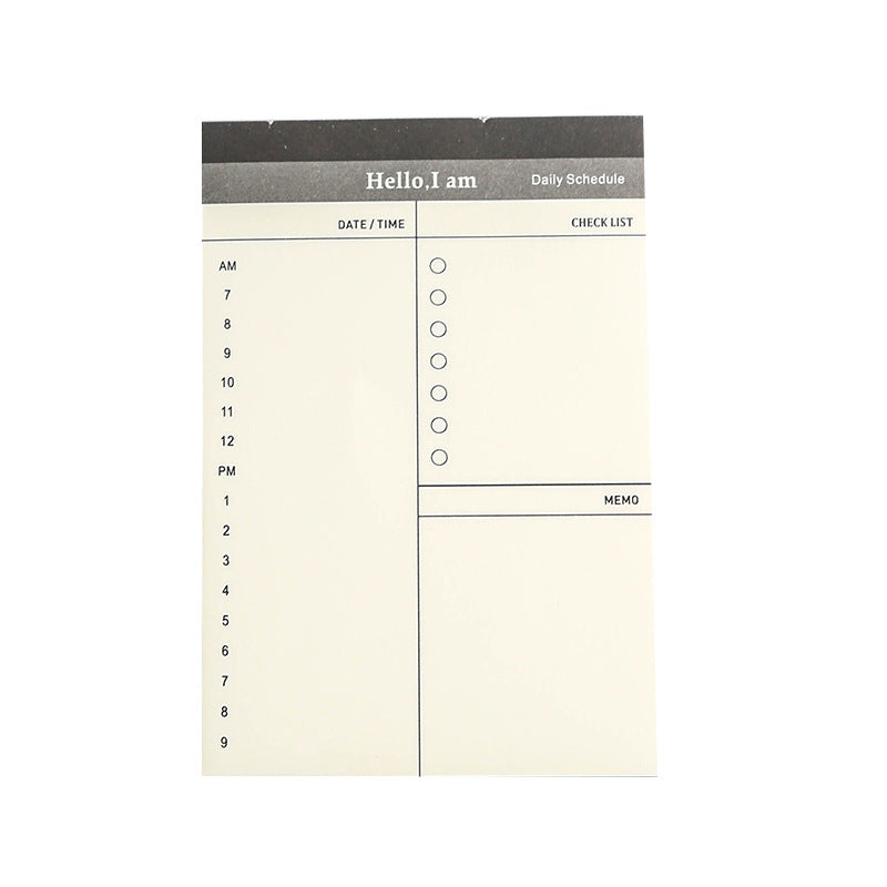 Creative Daily Schedule Memo Pad and Planner Stickers
