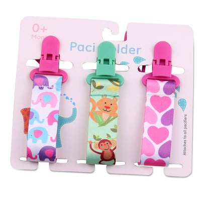 Cartoon Pattern Baby Pacifier Teether - Pack of 3