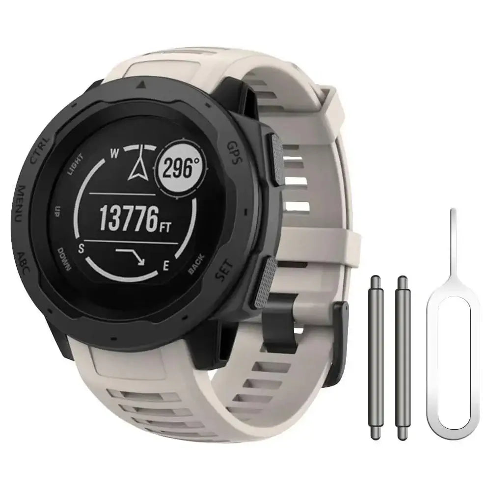 Soft Silicone Strap for the Garmin Instinct 1/2/Solar/Tactical Series (available in 5 colours)