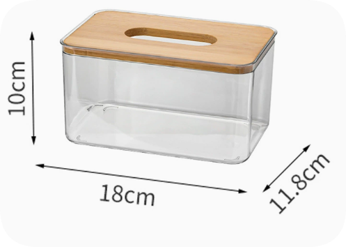 Transparent Tissue Box Holder