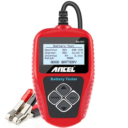 BA101 Car Battery Tester – 12V Load Analyzer (100–2000 CCA)