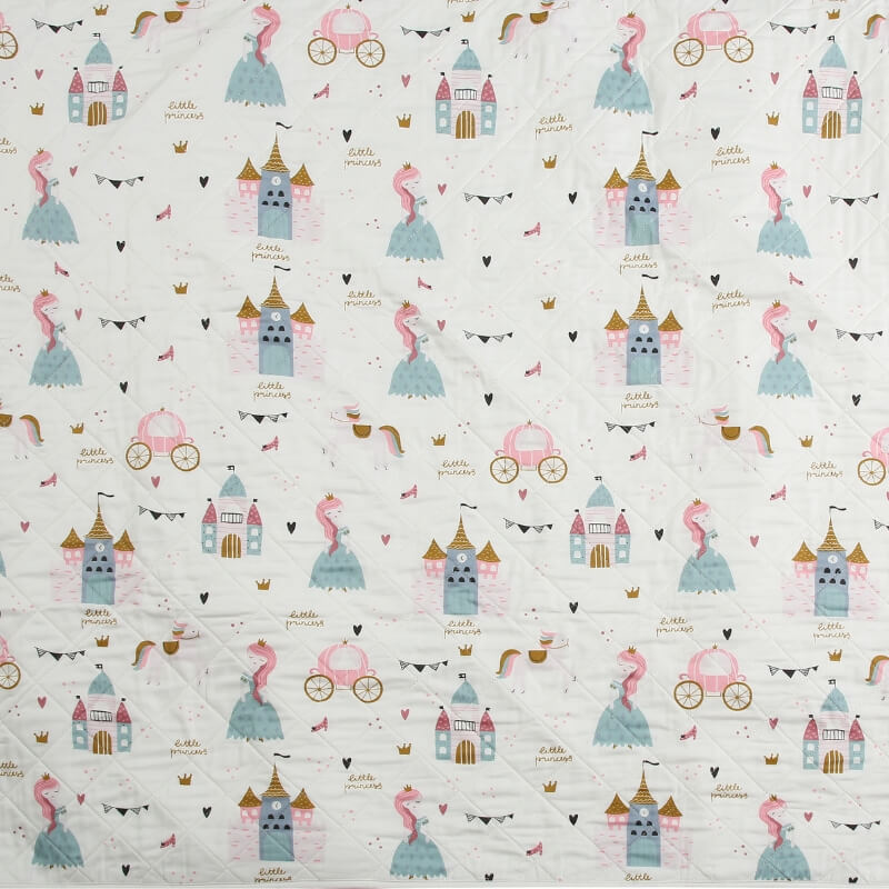 Baby & Kid Bed Waterproof Sheet With Wings-Princess & Castle