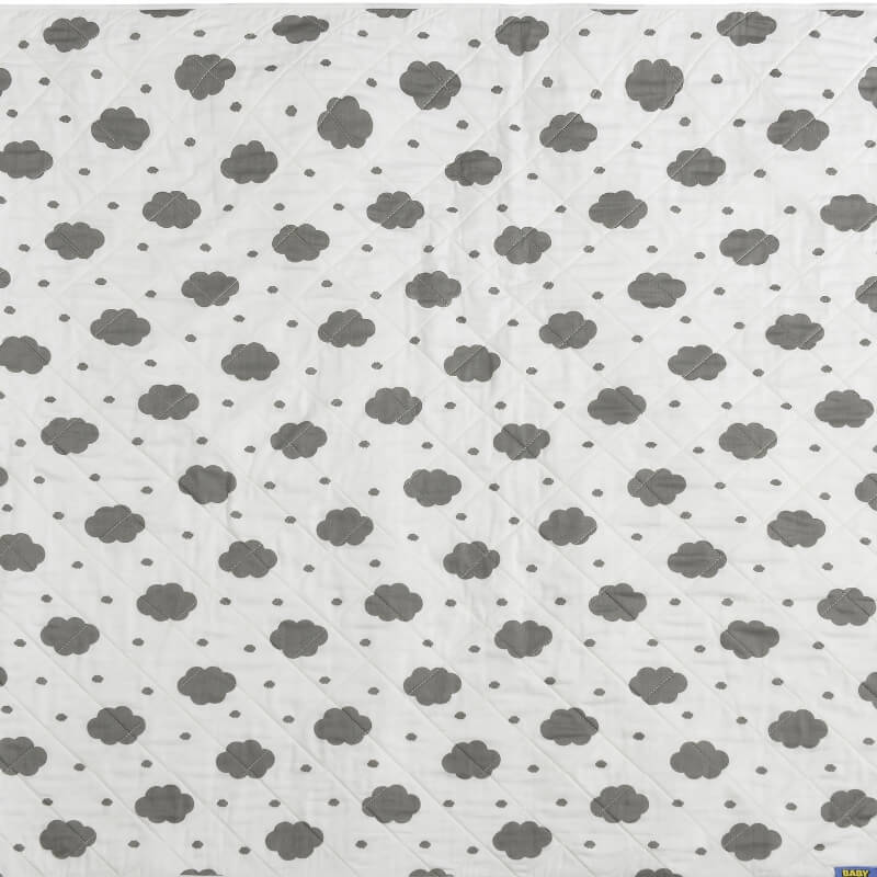 Baby & Kid Bed Waterproof Sheet With Wings-Grey Cloud