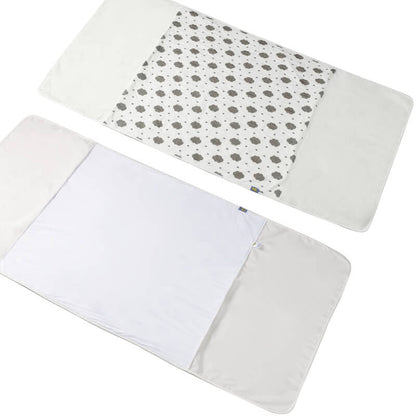 Baby & Kid Bed Waterproof Sheet With Wings-Grey Cloud
