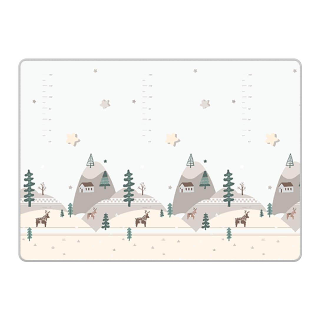 200x180x1 cm Foldable Baby Playmat with Carry Bag - City Road & Hill Double Sides-A
