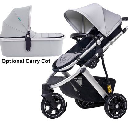 Three Wheels High Landscape Baby Stroller-Preium Grey