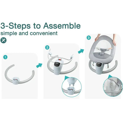 Premium Revolutionary Smart Baby Swing Cradle Rocker/ Bouncer Seat -Grey