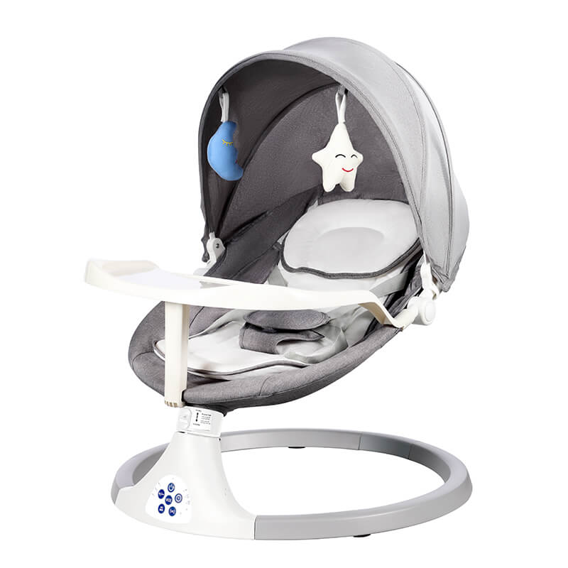 Smart Baby Swing Cradle Rocker/ Bouncer Seat with Dinning Table -Grey