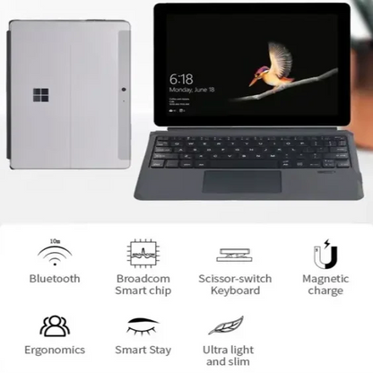 Backlit Bluetooth Keyboard Type Cover for Microsoft Surface Pro 3–7+ (12.3") & Pro 8–11/X (13")