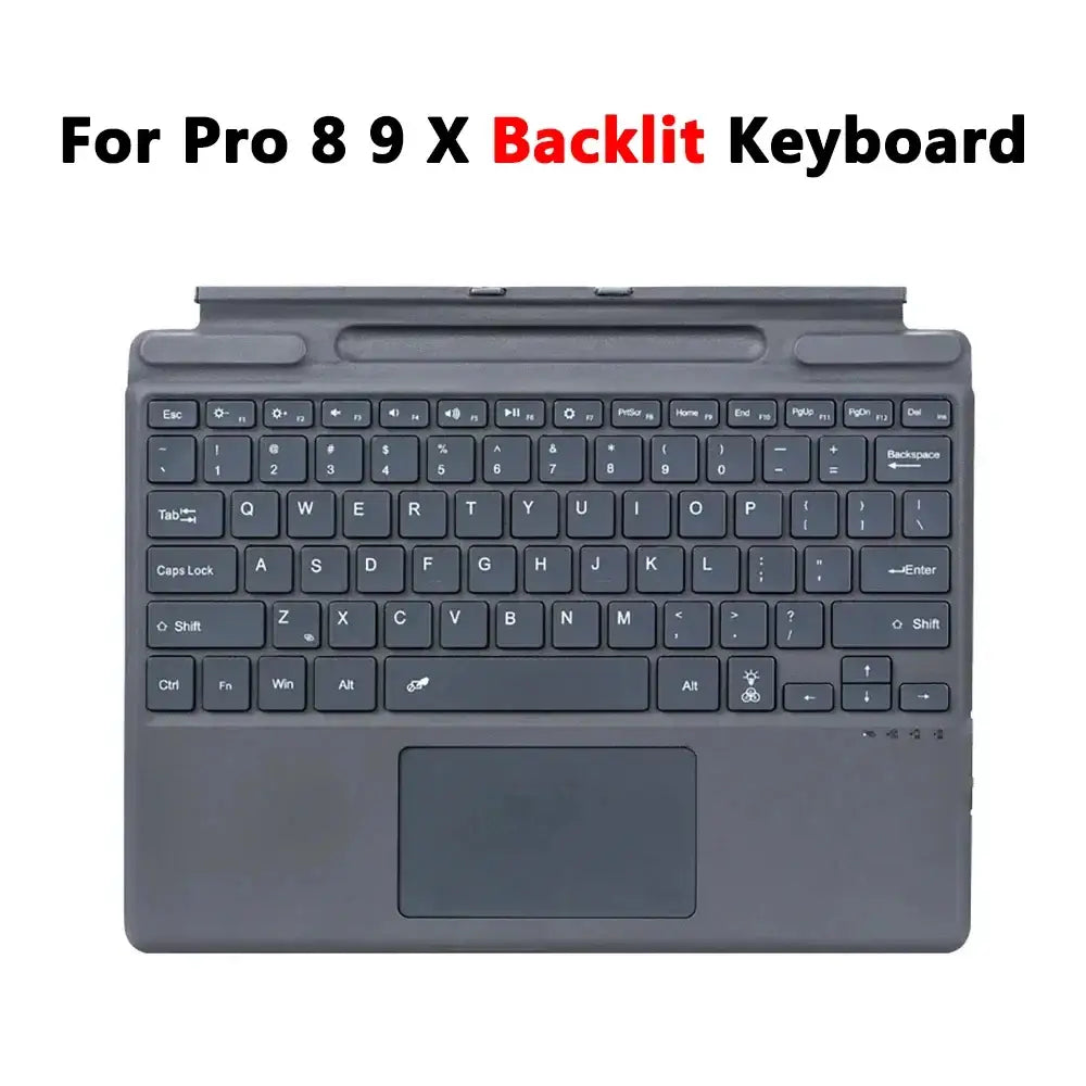Backlit Bluetooth Keyboard Type Cover for Microsoft Surface Pro 3–7+ (12.3") & Pro 8–11/X (13")