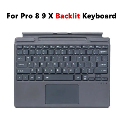 Backlit Bluetooth Keyboard Type Cover for Microsoft Surface Pro 3–7+ (12.3") & Pro 8–11/X (13")