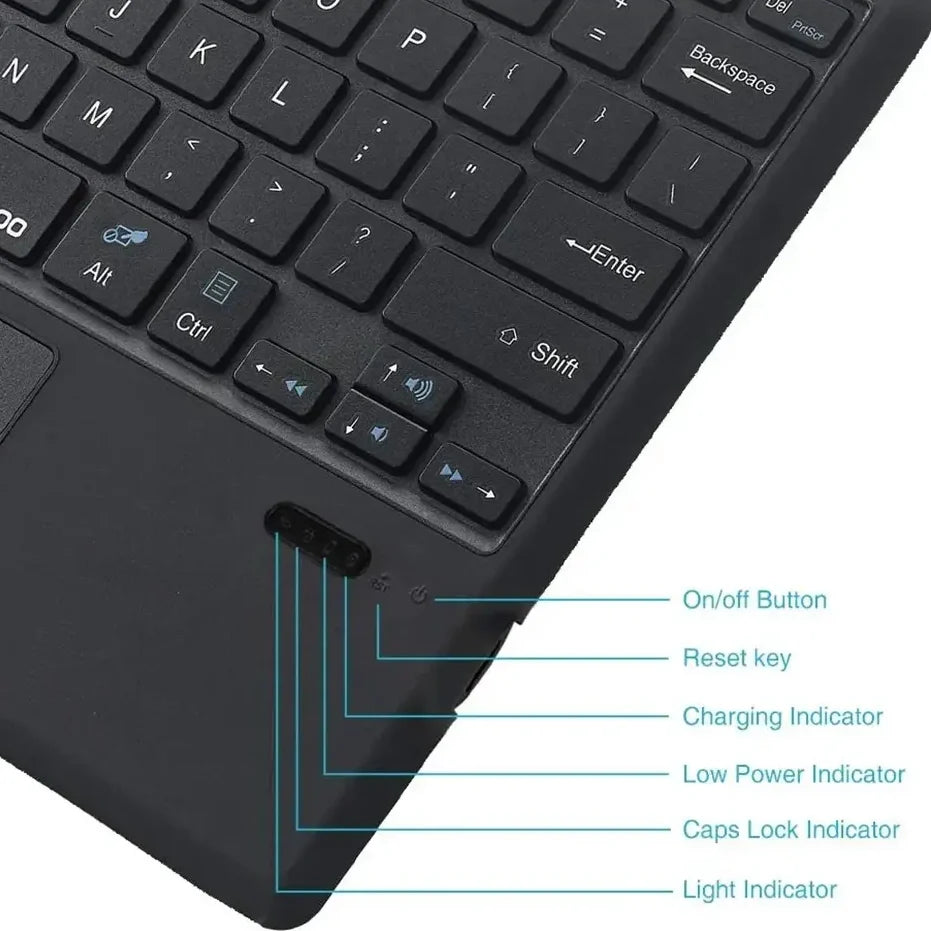 Backlit Bluetooth Keyboard Type Cover for Microsoft Surface Pro 3–7+ (12.3") & Pro 8–11/X (13")