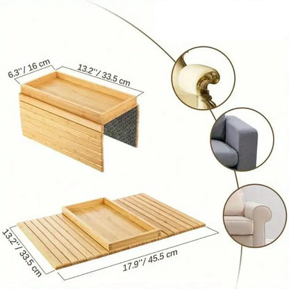 Bamboo Sofa Armrest Storage Rack