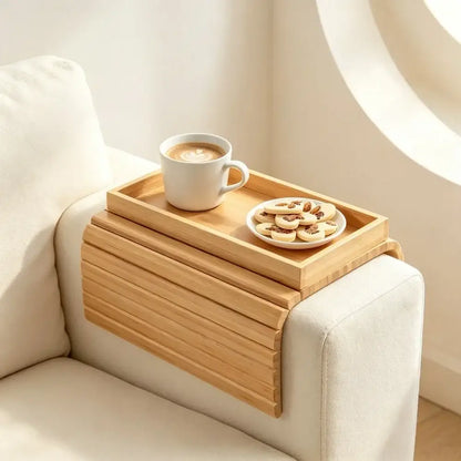 Bamboo Sofa Armrest Storage Rack