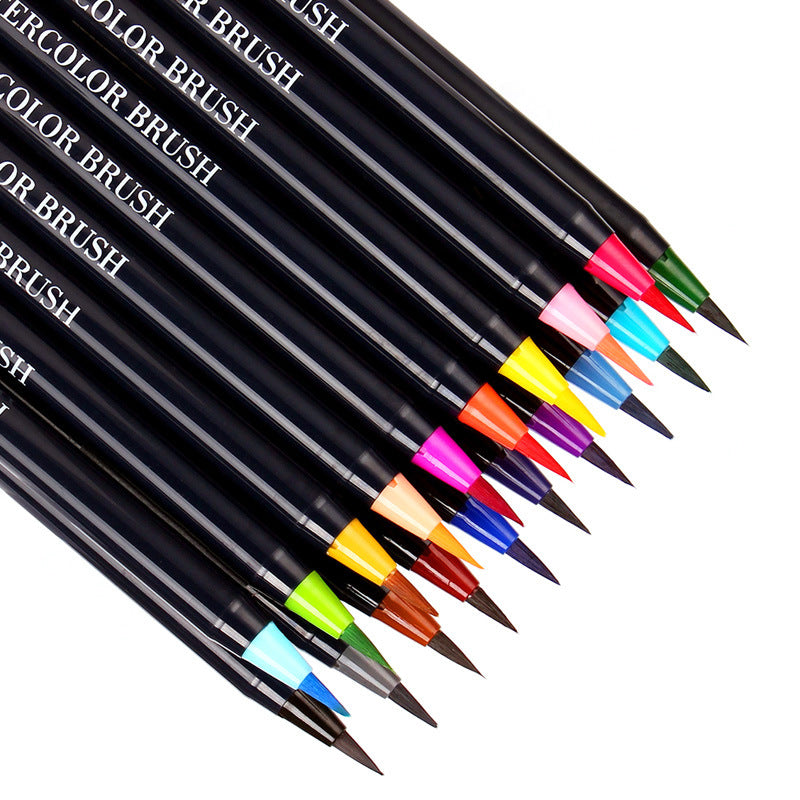 20-Color Watercolor Brush Comic Marker Pen Set