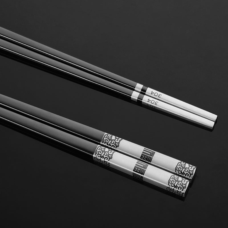 304 Stainless Steel Laser Engraved Chopsticks