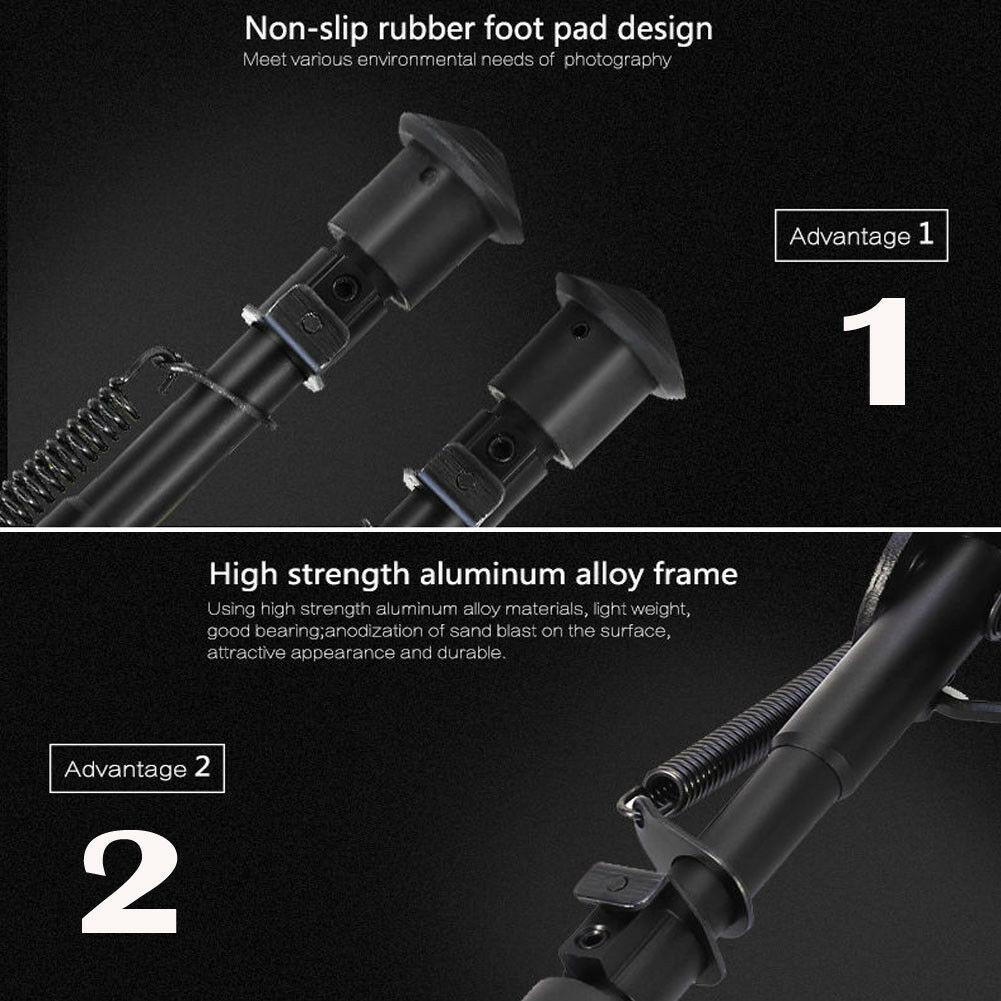 Sniper Hunting Rifle Bipod Sling Swivel Mount Adjustable Legs 15 to 23cm Height
