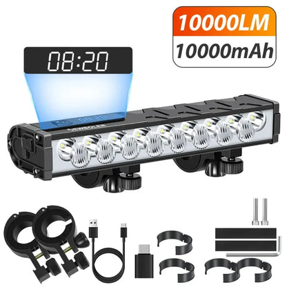 10000-Lumen Bicycle Front Light (Rechargeable)