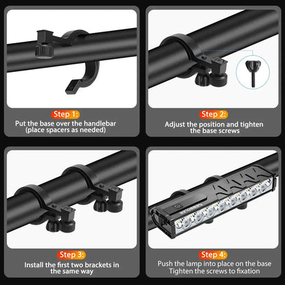 10000-Lumen Bicycle Front Light (Rechargeable)