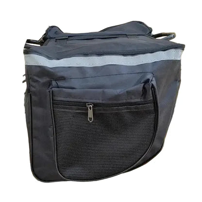 Large Capacity Waterproof Bicycle Rear Pannier Bag with Reflective Strips