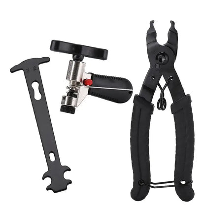 Bicycle Repair Tool Set with Chain Breaker, Spoke Wrench, Bottom Bracket & Freewheel Removal Tools