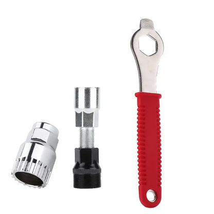 Bicycle Repair Tool Set with Chain Breaker, Spoke Wrench, Bottom Bracket & Freewheel Removal Tools
