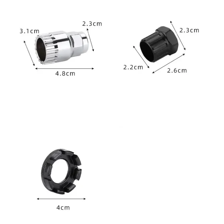 Bicycle Repair Tool Set with Chain Breaker, Spoke Wrench, Bottom Bracket & Freewheel Removal Tools