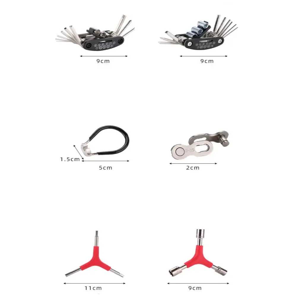 Bicycle Repair Tool Set with Chain Breaker, Spoke Wrench, Bottom Bracket & Freewheel Removal Tools