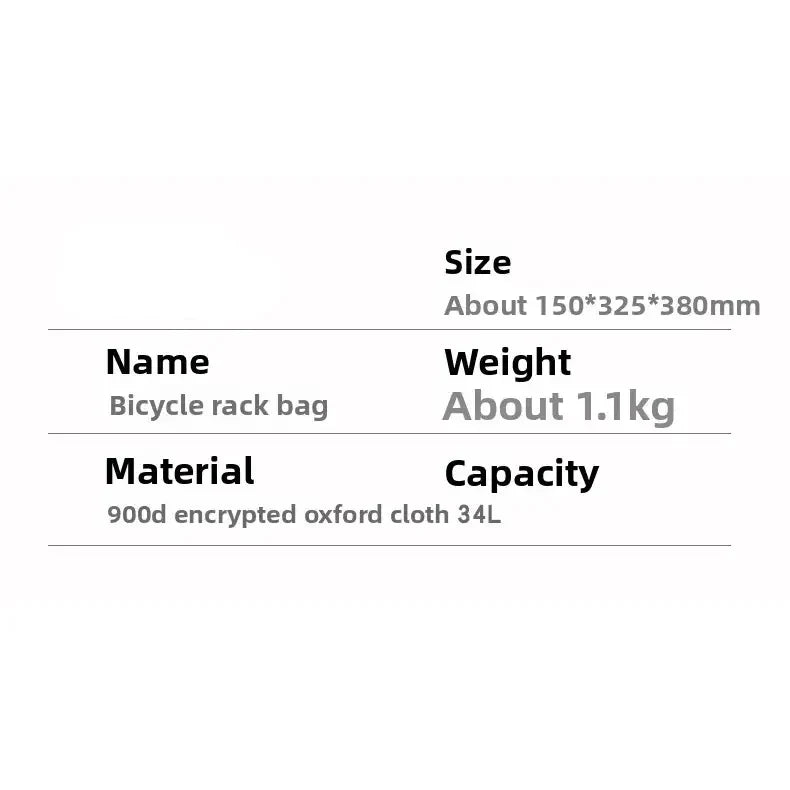 25/34L Waterproof Bicycle Pannier Bags