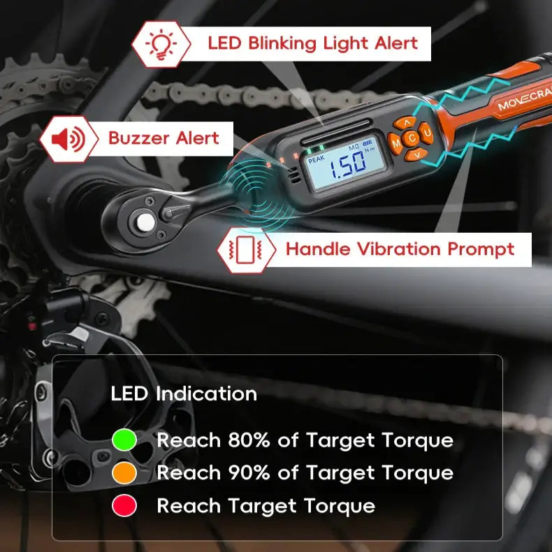 Bike Digital Torque Wrench Set (1/4″ Drive) (40pcs)