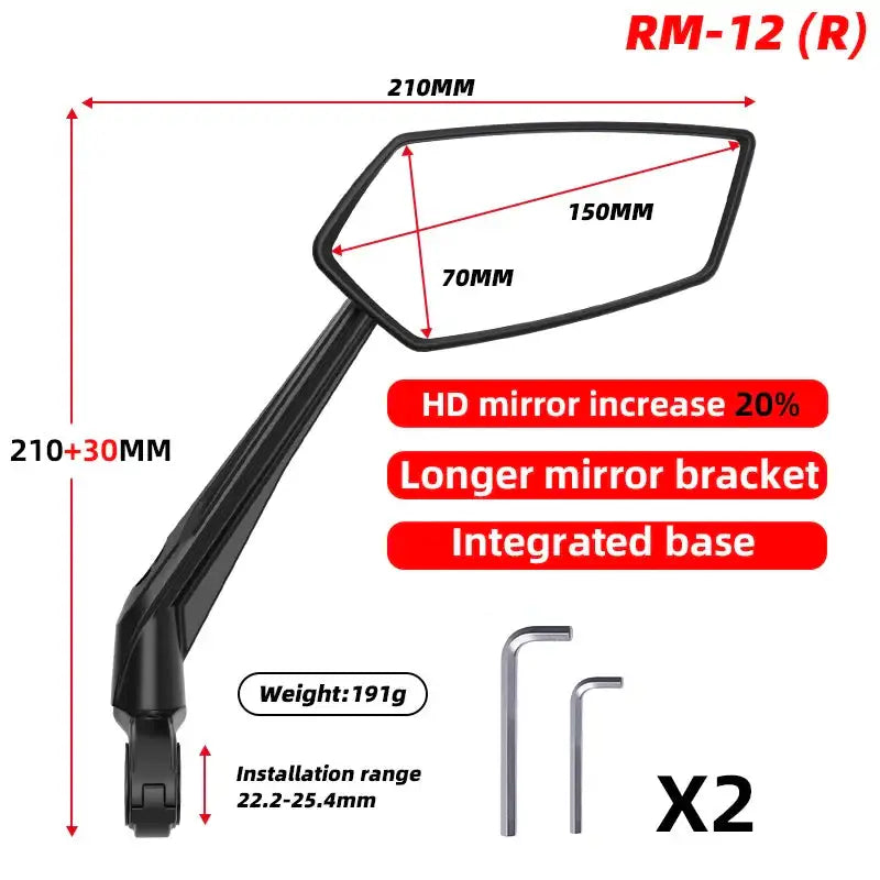 Bike Rear View Mirror 360° Adjustable (different models available)