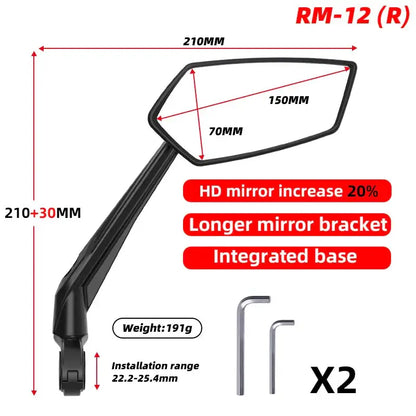 Bike Rear View Mirror 360° Adjustable (different models available)