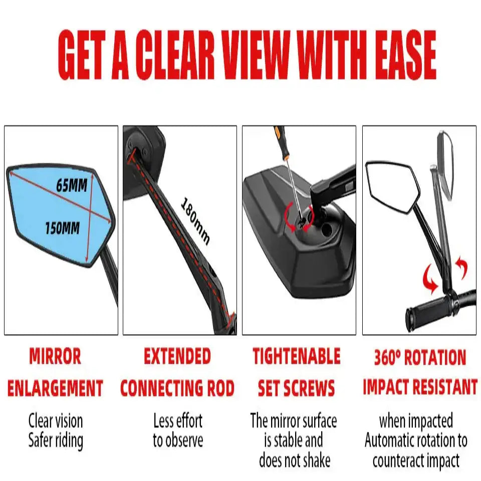 Bike Rear View Mirror 360° Adjustable (different models available)