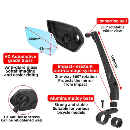 Bike Rear View Mirror 360° Adjustable (different models available)